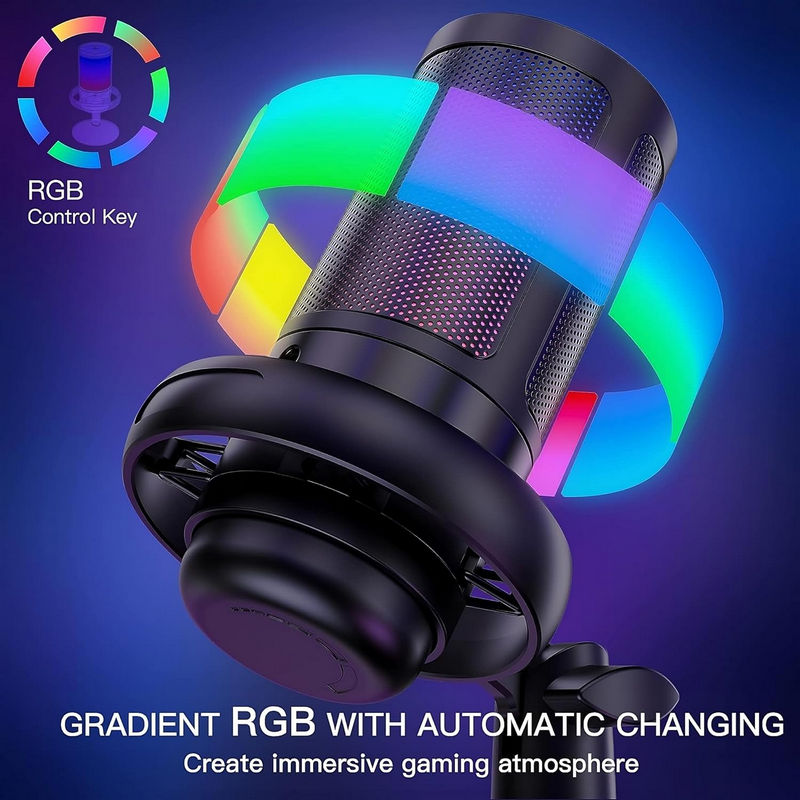 BESTOR® USB Condenser Gaming Microphone with RGB Lighting